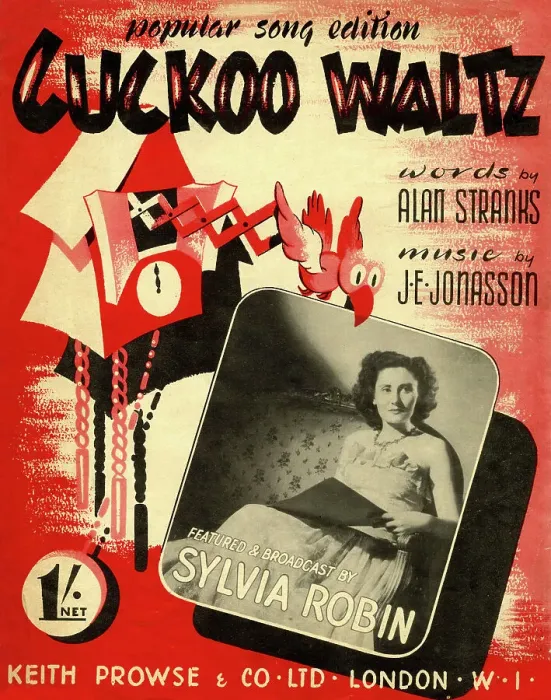 Framed Print : Music cover, Cuckoo Waltz, sung by Sylvia Robin Framed Print : Music cover, Cuckoo Waltz, sung by Sylvia Robin