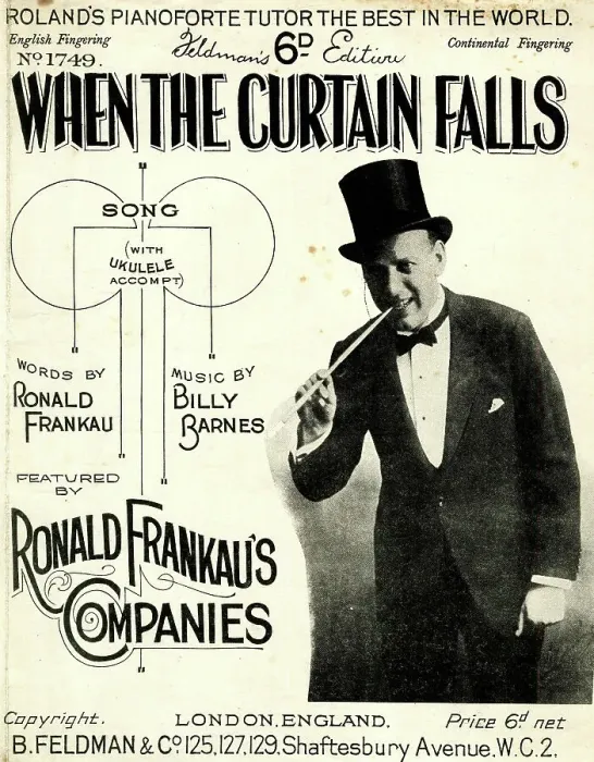 Framed Print : Music cover, When the Curtain Falls Framed Print : Music cover, When the Curtain Falls