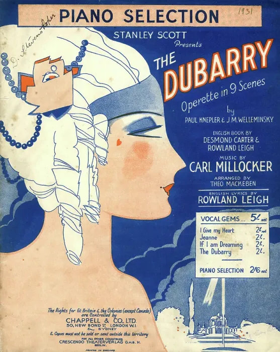 Framed Print : Music cover, The Dubarry Operette in 9 Scenes Framed Print : Music cover, The Dubarry Operette in 9 Scenes