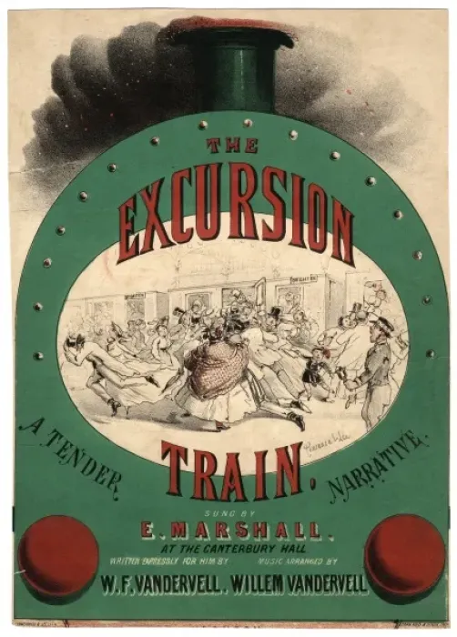 Framed Print : Music cover for The Excursion Train Framed Print : Music cover for The Excursion Train