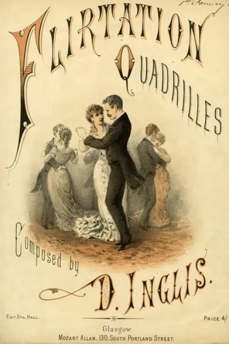 Framed Print : Music cover, Flirtation Quadrilles, by D Inglis Framed Print : Music cover, Flirtation Quadrilles, by D Inglis