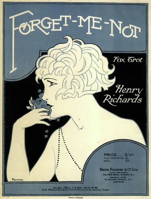 Framed Print : Music cover, Forget-Me-Not, Fox Trot Framed Print : Music cover, Forget-Me-Not, Fox Trot