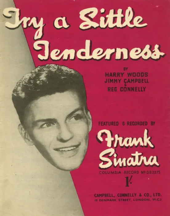 Framed Print : Music cover, Frank Sinatra, Try a Little Tenderness Framed Print : Music cover, Frank Sinatra, Try a Little Tenderness