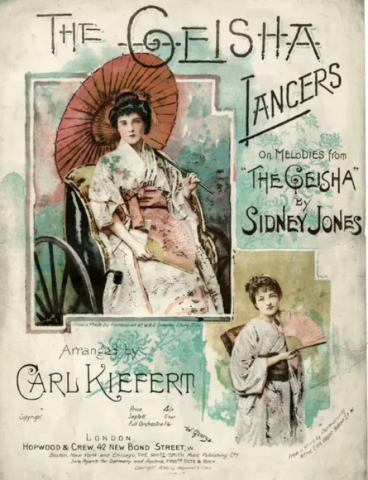 Framed Print : Music cover, The Geisha Lancers Framed Print : Music cover, The Geisha Lancers