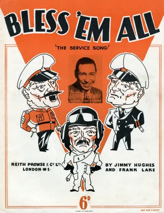 Framed Print : Music cover, George Formby, Bless Em All Framed Print : Music cover, George Formby, Bless Em All