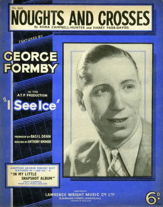 Framed Print : Music cover, George Formby, Noughts and Crosses Framed Print : Music cover, George Formby, Noughts and Crosses