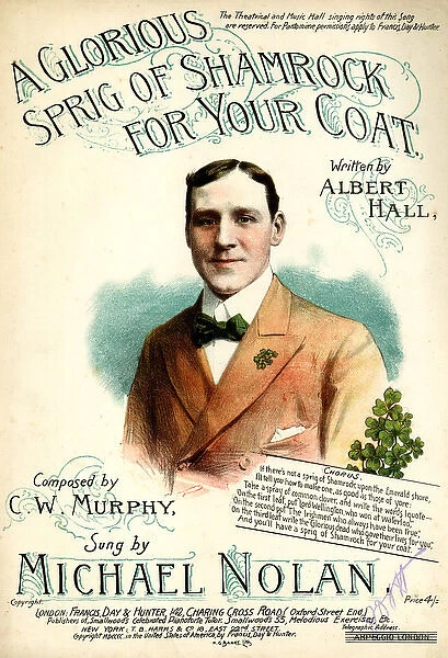 Music cover, A Glorious Sprig of Shamrock for your Coat