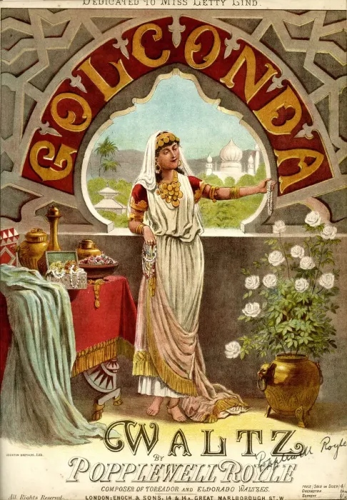 Framed Print : Music cover, Golconda Waltz, by Popplewell Royle Framed Print : Music cover, Golconda Waltz, by Popplewell Royle