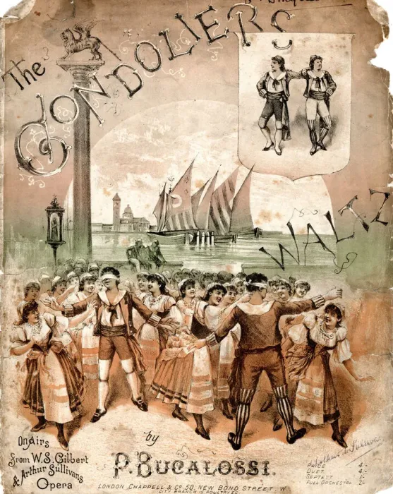 Framed Print : Music cover, The Gondoliers Waltz, P Bucalossi Framed Print : Music cover, The Gondoliers Waltz, P Bucalossi