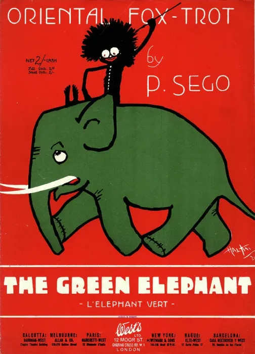 1920s Music Print: The Green Elephant Oriental Fox-Trot. Art