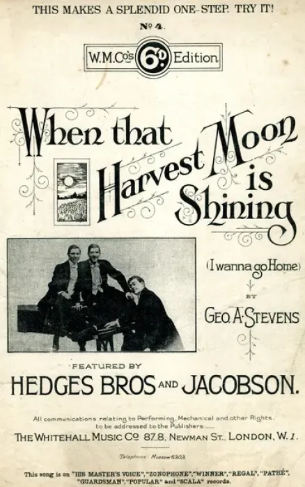 Framed Print : Music cover, When that Harvest Moon is Shining Framed Print : Music cover, When that Harvest Moon is Shining