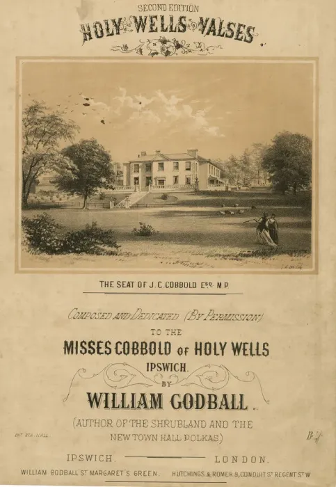 Framed Print : Music cover, Holy Wells Waltzes, Holywell Park, Ipswich Framed Print : Music cover, Holy Wells Waltzes, Holywell Park, Ipswich