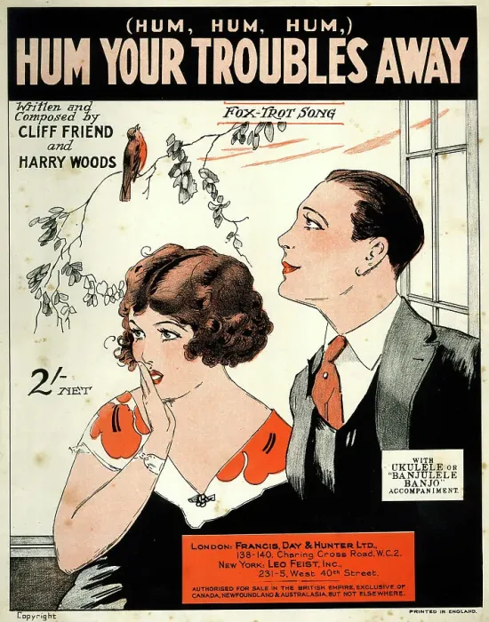 Framed Print : Music cover, Hum Your Troubles Away Framed Print : Music cover, Hum Your Troubles Away