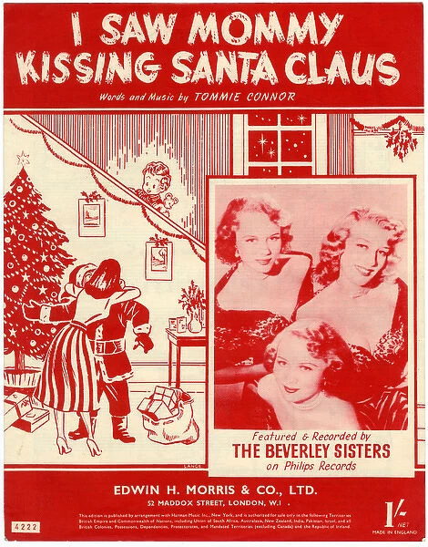 Music cover, I Saw Mommy Kissing Santa Claus