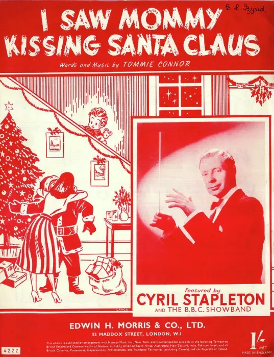 Framed Print : Music cover, I Saw Mommy Kissing Santa Claus Framed Print : Music cover, I Saw Mommy Kissing Santa Claus