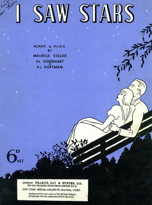 Framed Print : Music cover, I Saw Stars, by Sigler, Goodhart and Hoffman Framed Print : Music cover, I Saw Stars, by Sigler, Goodhart and Hoffman