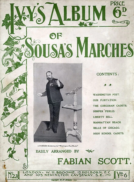 Music cover, Ivys Album of Sousas Marches
