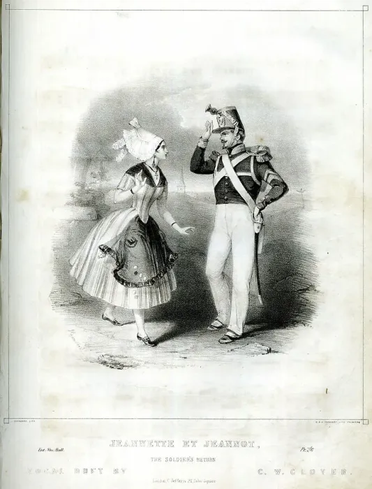 Framed Print : Music cover, Jeannette et Jeannot, The Soldier's Return Framed Print : Music cover, Jeannette et Jeannot, The Soldier's Return