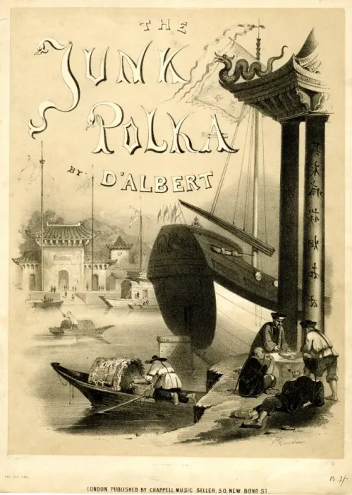 Framed Print : Music cover, The Junk Polka by D Albert Framed Print : Music cover, The Junk Polka by D Albert