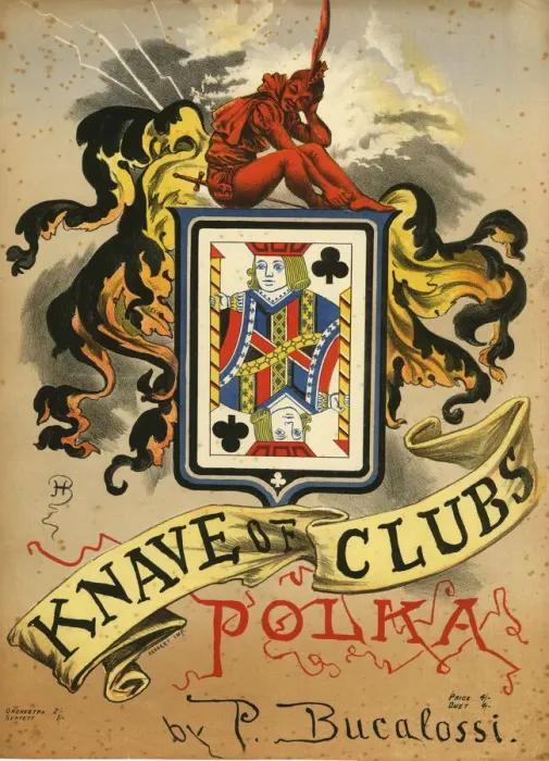 Framed Print : Music cover, Knave of Clubs Polka Framed Print : Music cover, Knave of Clubs Polka