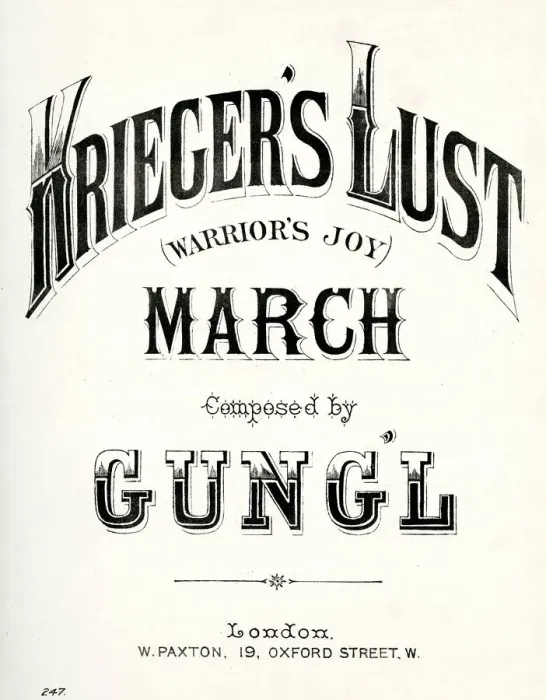 Framed Print : Music cover, Kriegers Lust, March Framed Print : Music cover, Kriegers Lust, March
