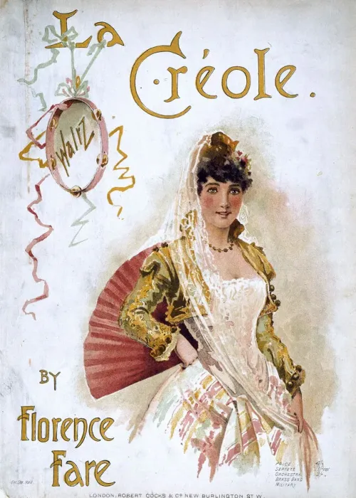 Framed Print : Music cover, La Creole Waltz by Florence Fare Framed Print : Music cover, La Creole Waltz by Florence Fare