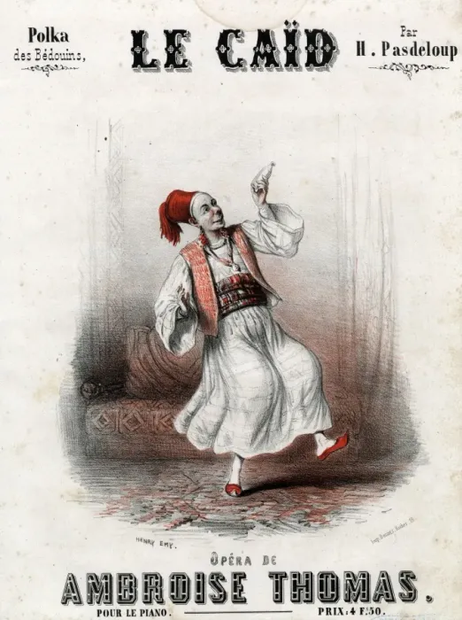 Framed Print : Music cover, Le Caid, Polka of the Bedouins by Pasdeloup Framed Print : Music cover, Le Caid, Polka of the Bedouins by Pasdeloup