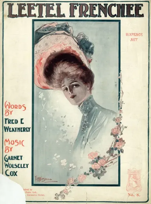 Framed Print : Music cover, Leetel Frenchee, by Fred Weatherly Framed Print : Music cover, Leetel Frenchee, by Fred Weatherly