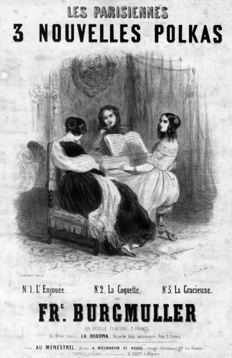 Framed Print : Music cover, Les Parisiennes, Three New Polkas Framed Print : Music cover, Les Parisiennes, Three New Polkas