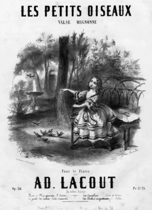 Framed Print : Music cover, Les Petits Oiseaux, Waltz by Lacout Framed Print : Music cover, Les Petits Oiseaux, Waltz by Lacout