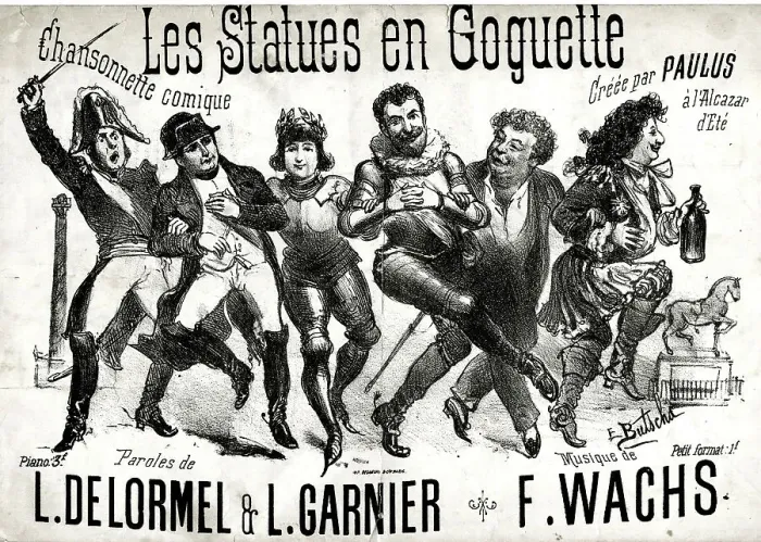 Framed Print : Music cover, Les Statues en Goguette, comic song