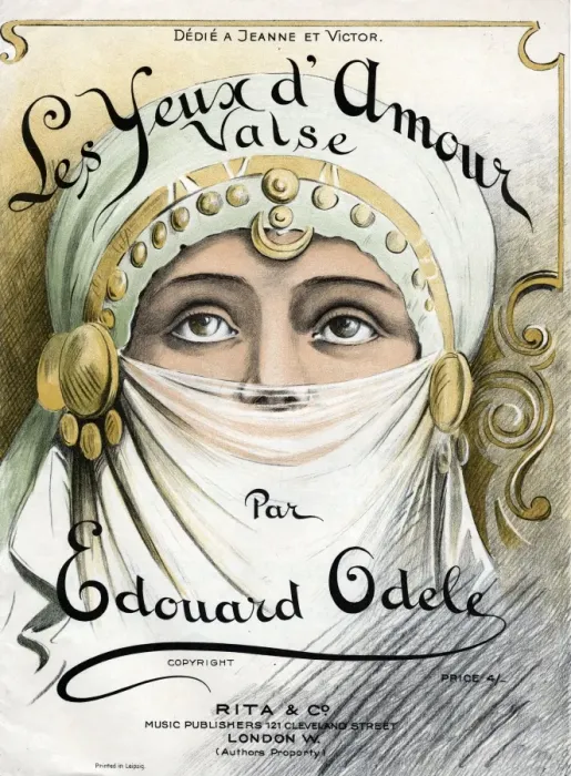 Framed Print : Music cover, Les Yeux d Amour Valse