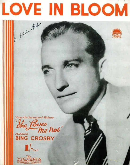 Framed Print : Music cover, Love in Bloom, film starring Bing Crosby Framed Print : Music cover, Love in Bloom, film starring Bing Crosby