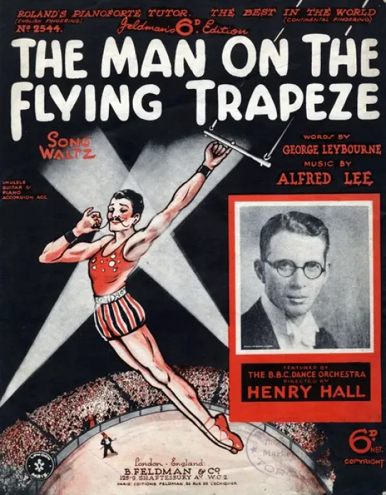 Framed Print : Music cover, The Man on the Flying Trapeze Framed Print : Music cover, The Man on the Flying Trapeze