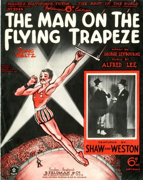 Framed Print : Music cover, The Man on the Flying Trapeze Framed Print : Music cover, The Man on the Flying Trapeze