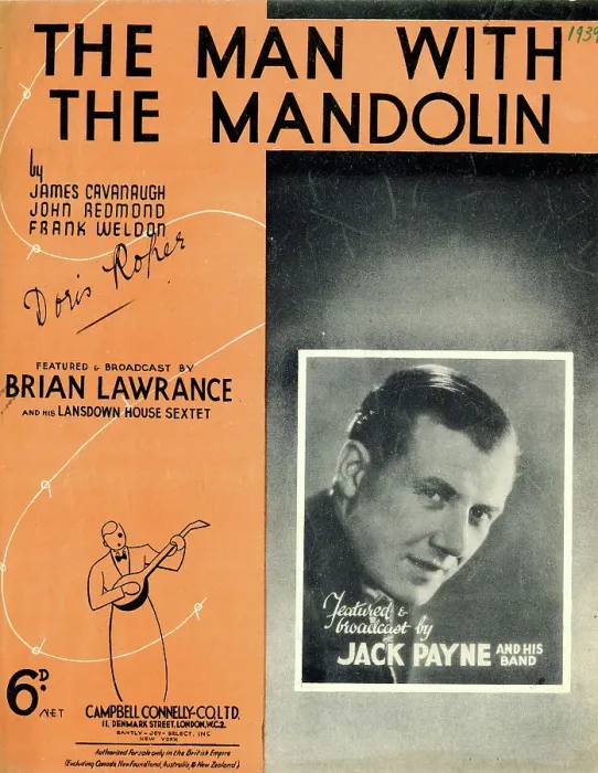 Framed Print : Music cover, The Man with the Mandolin Framed Print : Music cover, The Man with the Mandolin