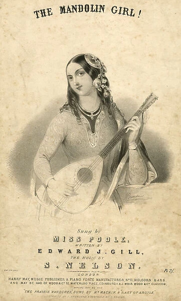 Music cover, The Mandolin Girl, sung by Miss Poole