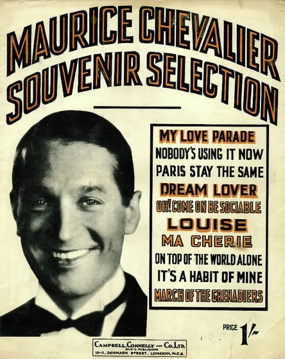 Framed Print : Music cover, Maurice Chevalier, Souvenir Selection Framed Print : Music cover, Maurice Chevalier, Souvenir Selection