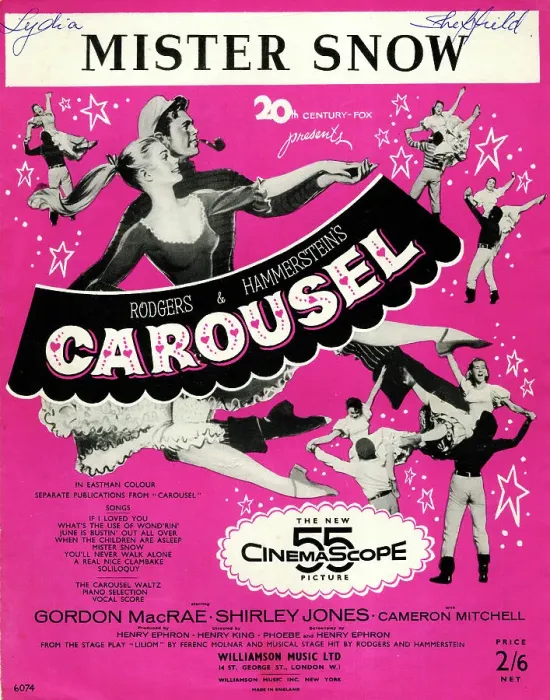 Framed Print : Music cover, Mister Snow, from Carousel Framed Print : Music cover, Mister Snow, from Carousel
