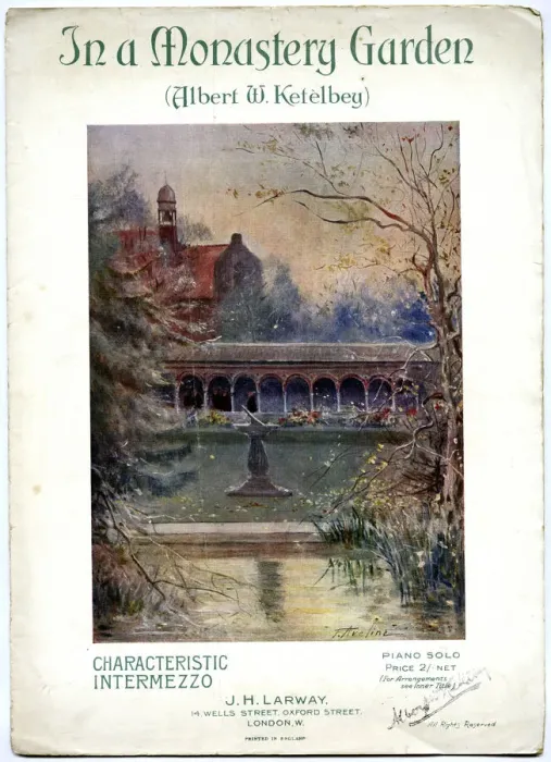 Framed Print : Music cover, In a Monastery Garden, Albert W Ketelbey Framed Print : Music cover, In a Monastery Garden, Albert W Ketelbey