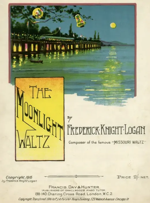 Framed Print : Music cover, The Moonlight Waltz Framed Print : Music cover, The Moonlight Waltz