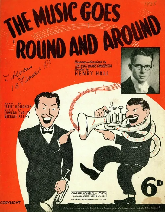 Framed Print : Music cover, The Music Goes Round and Around Framed Print : Music cover, The Music Goes Round and Around