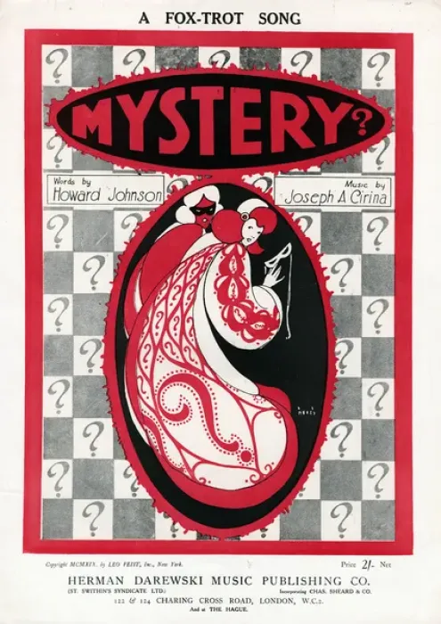 Framed Print : Music cover, Mystery, Fox-Trot Song Framed Print : Music cover, Mystery, Fox-Trot Song