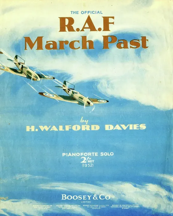 Framed Print : Music cover, The Official RAF March Past, WW2 Framed Print : Music cover, The Official RAF March Past, WW2