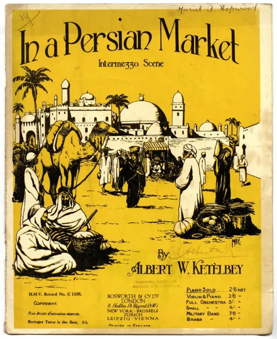 Framed Print : Music cover, In a Persian Market, Intermezzo Scene Framed Print : Music cover, In a Persian Market, Intermezzo Scene