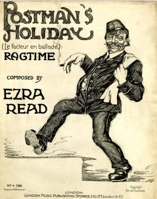 Framed Print : Music cover, Postmans Holiday Ragtime Framed Print : Music cover, Postmans Holiday Ragtime