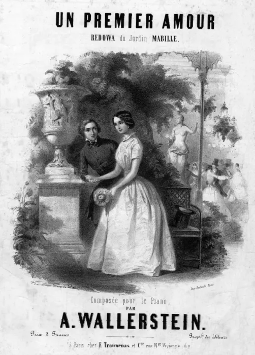 Framed Print : Music cover, Un Premier Amour, Redowa by Wallerstein Framed Print : Music cover, Un Premier Amour, Redowa by Wallerstein