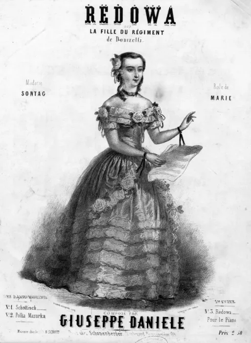Framed Print : Music cover, Redowa, La Fille du Regiment Framed Print : Music cover, Redowa, La Fille du Regiment