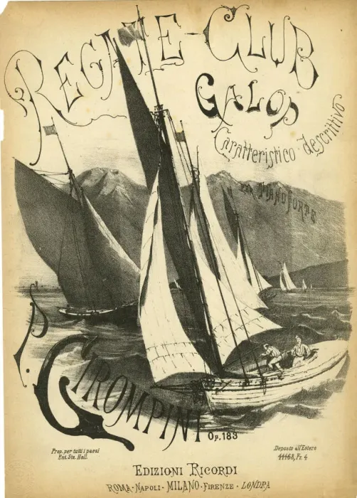 Framed Print : Music cover, Regate-Club Galop, Yacht Regatta Framed Print : Music cover, Regate-Club Galop, Yacht Regatta