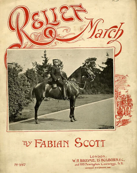 Music cover, Relief March by Fabian Scott